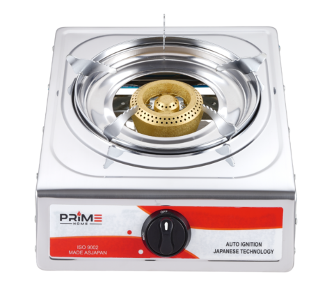 Double burner stainless steel gas stove